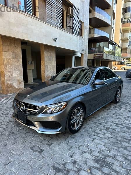 Mercedes C 300 AMG-line 4matic 2017 gray (clean carfax-58k miles) 2