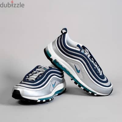 Nike Air Max 97 OG Metallic Silver Chlorine Blue (Size 45).