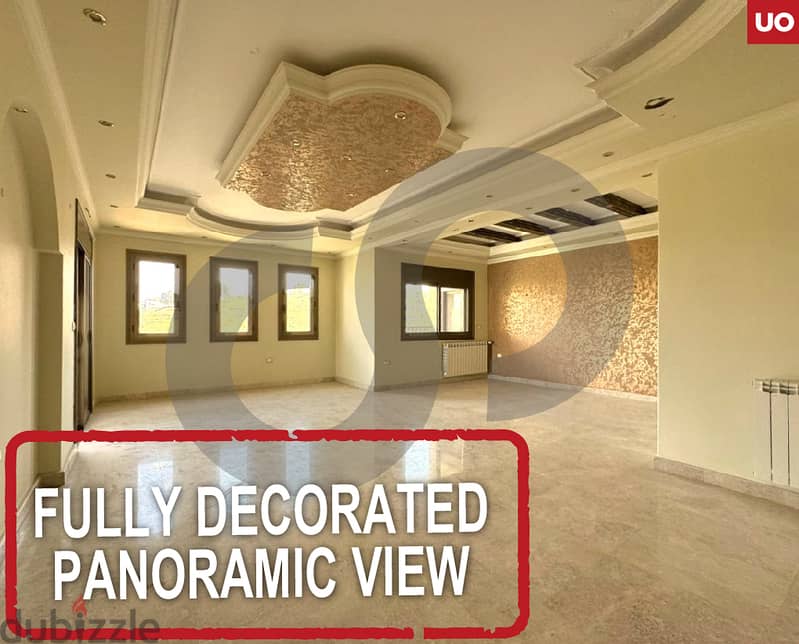 Panoramic View-Fully DecorateD-Zahle, Rassieh/زحله, راسيهREF#UO112441 0