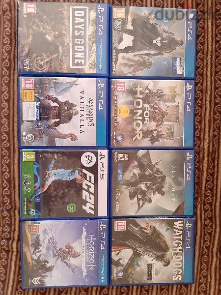 Fc24(PS5),Ac Valhalla,days gone,watchdogs 0