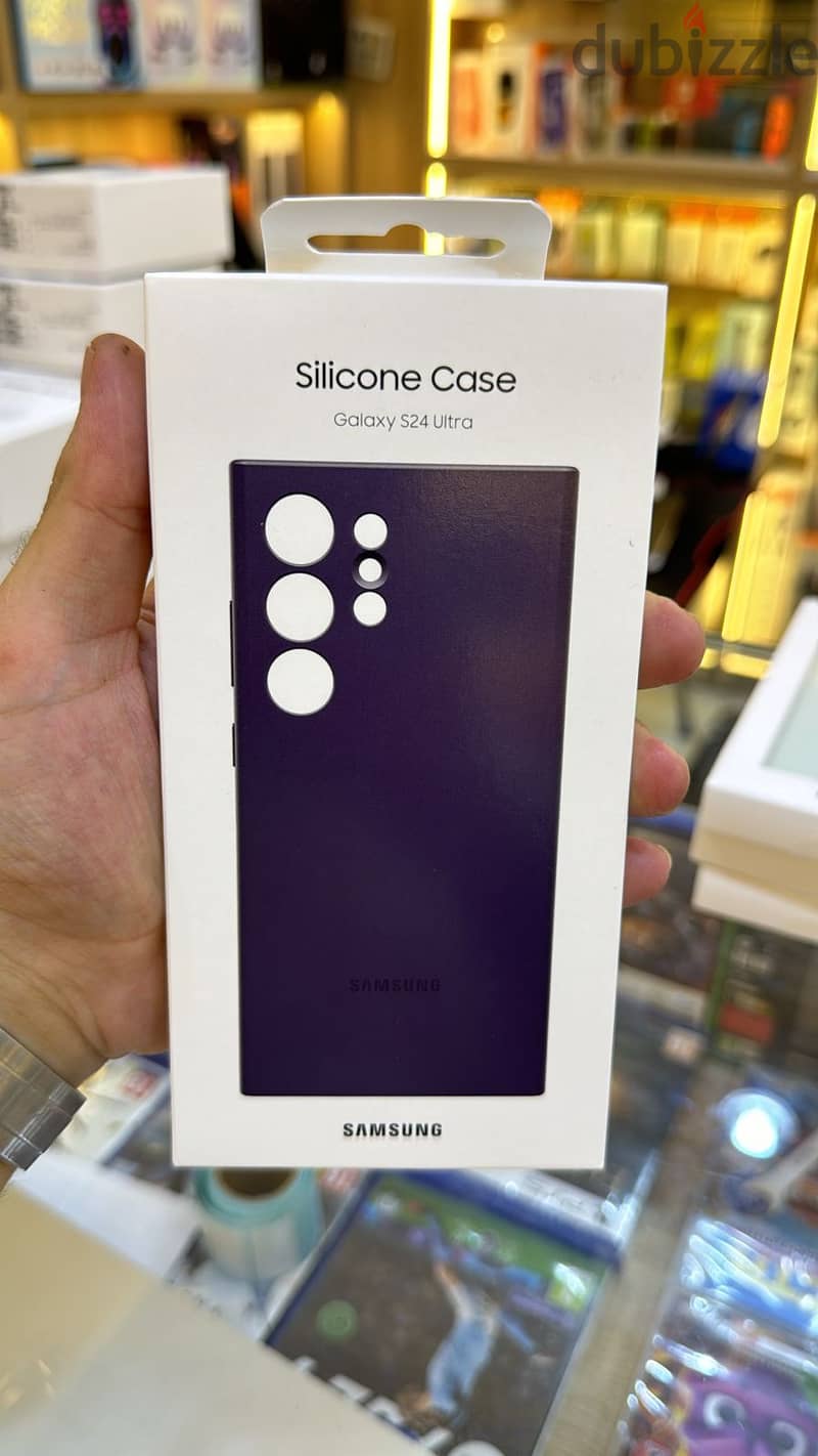 Silicone case galaxy s24 ultra dark violet great & original price 0