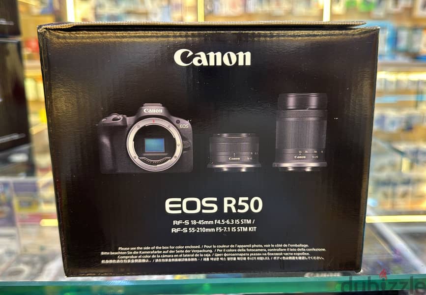 Canon EOS R50 RF-S 18-45mm F4.5-6.3 IS STM/RF-S 55-210mm F5-7.1 IS ST 1