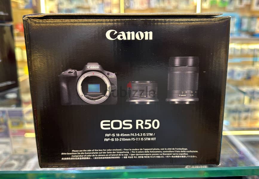 Canon EOS R50 RF-S 18-45mm F4.5-6.3 IS STM/RF-S 55-210mm F5-7.1 IS ST 1