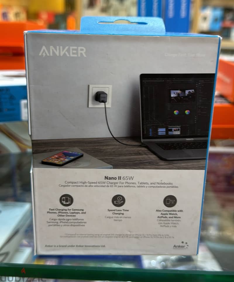 Anker Nano II 65w usb-c adapter 3pin 1