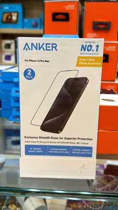 Anker easy fit screen protector kit (shieldX glass,hd 2-pack) 16 pro