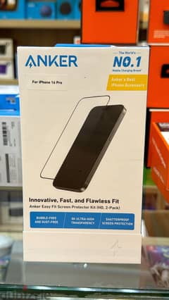 Anker easy Fit Screen protector Kit (Hd,2-pack) 16 pro great & last pr