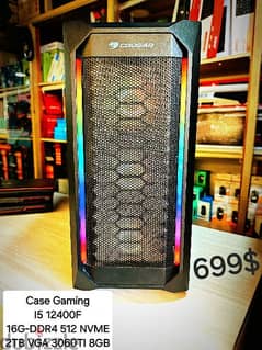 CASE GAMING I5 12GEN 16GB RAM 512 RTX 3060TI ASUS 2TB 0