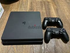 ps4 slim 1terra with 2 original controllers and 1 cd