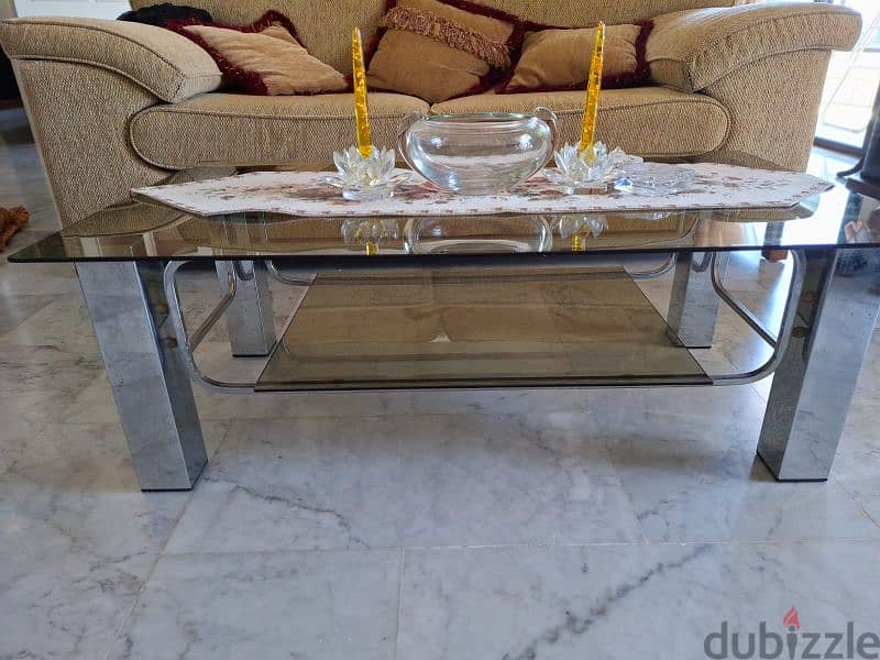 glass table italian chrome amazing quality 1