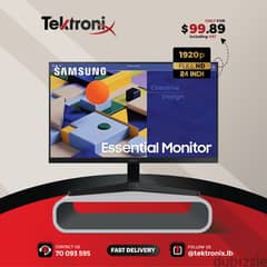 Samsung 24" 75Hz S3 Essential Monitor - Black