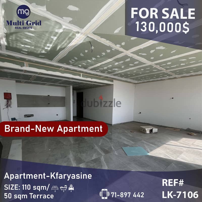 LK-7106 / Apartment for Sale in Kfaryassine, شقة للبيع في كفرياسين 0