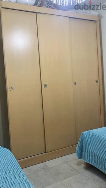 Two single beds, wardrobe & drawer 1