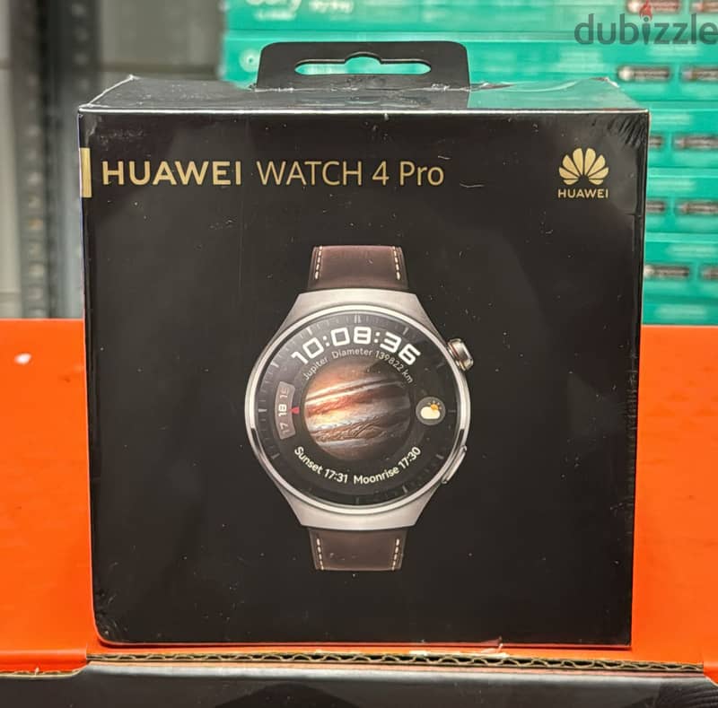 Huawei watch 4 pro dark brown leather strap amazing & original price 0