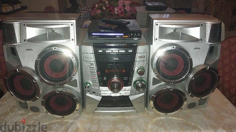 stereo Aiwa : USB, CD, DVD, Bluetooth, Cassette, Aux, FM . ( 5000 W) 5