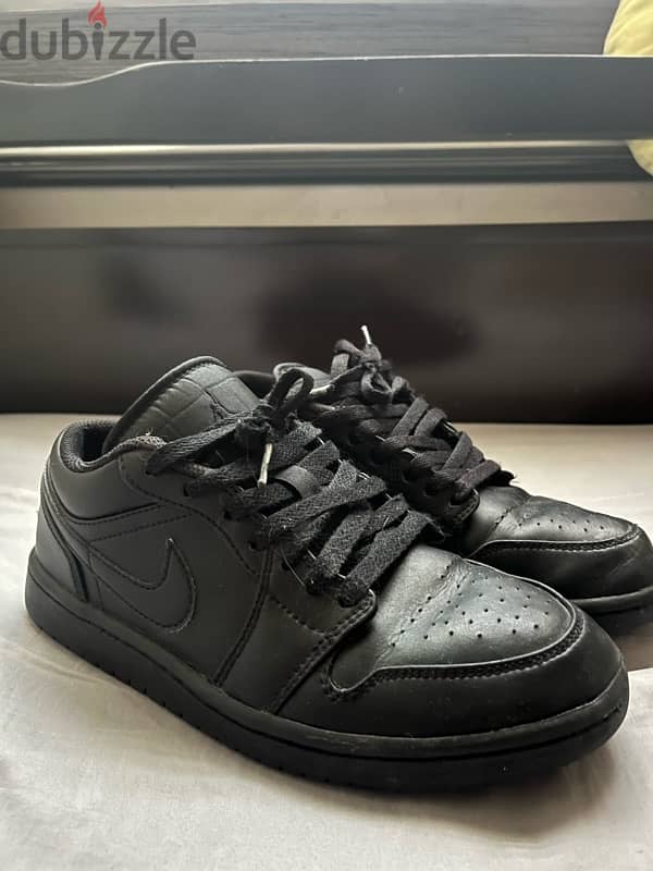 nike jordan low full black 1