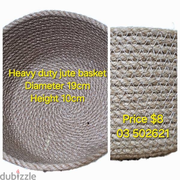 heavy duty jute baskets 0