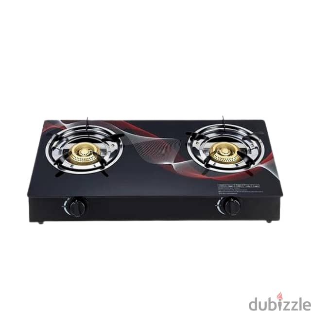 Boko Gas Stove - 2 Burner Black Cooker with Glass Top 1