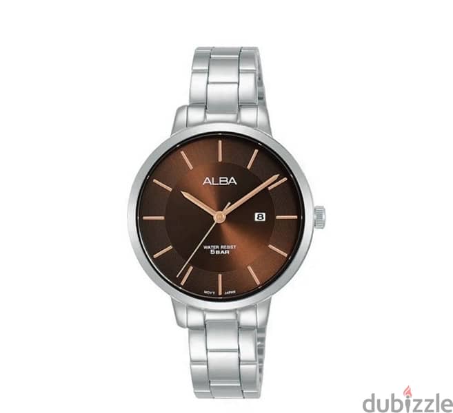 alba brown dial watch 0