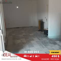 183sqm Apartment for rent in Ghadir REF#RS104