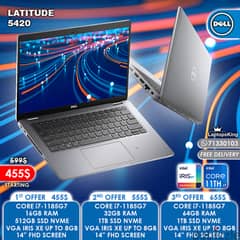 DELL LATITUDE 5420 CORE i7-1185G7 VGA IRIS XE 14" LAPTOPS 0