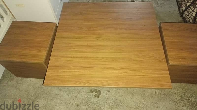 3 wood tables in good condition 2