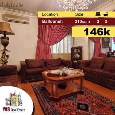 Ballouneh 210m2 | Excellent Condition | Luxurious | Catch |