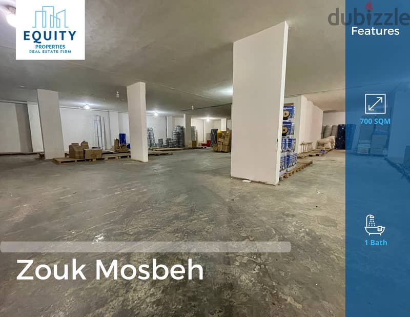 700SQM Warehouse For Rent In Zouk Mosbeh مستودع للإيجار #RK99725 0