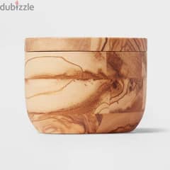 threshold olive wood rolling salt cellar 0