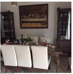 hande made dining room غرفة سفرة خشب وجاد صناعة يدوية 0