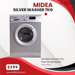 Midea 7kgs silver كفالة شركة 0