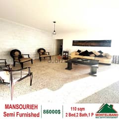 110 SQM Apartment for sale in MANSOURIEH!! 0