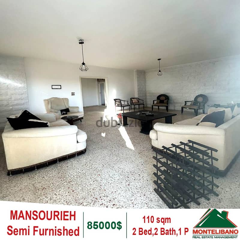 110 SQM Apartment for sale in MANSOURIEH!! 1