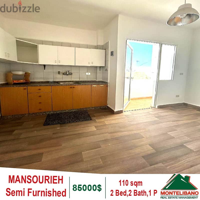 110 SQM Apartment for sale in MANSOURIEH!! 2