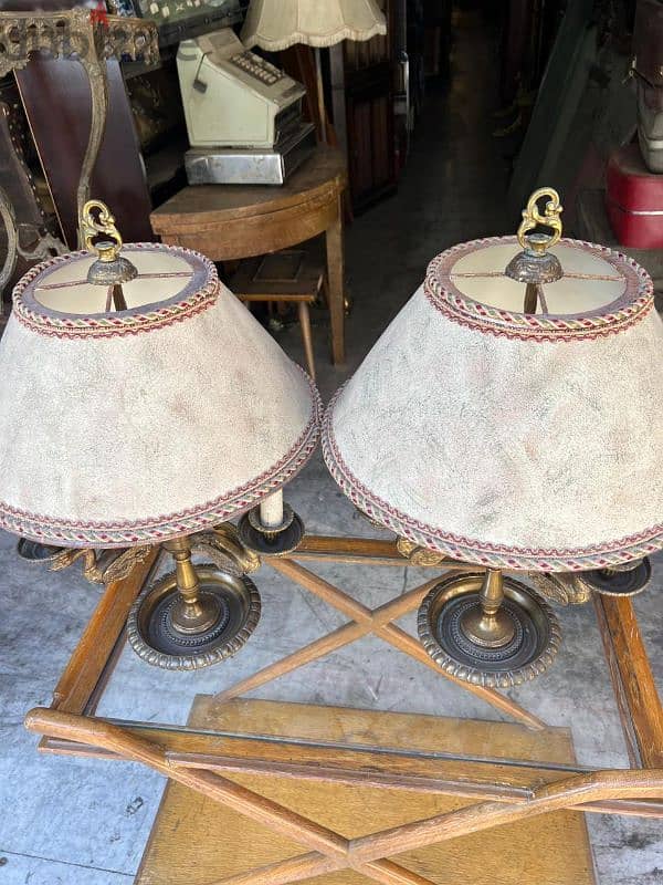 frensh lamp bronze (pair)  لمبادير عدد٢ برونز فرنسي من اجمل القطع 1