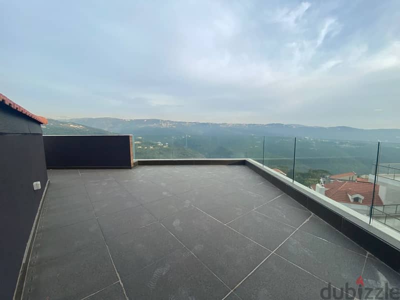 250 Sqm|Duplex for rent in Broummana/Al Oyoun|Mountain panoramic view 1