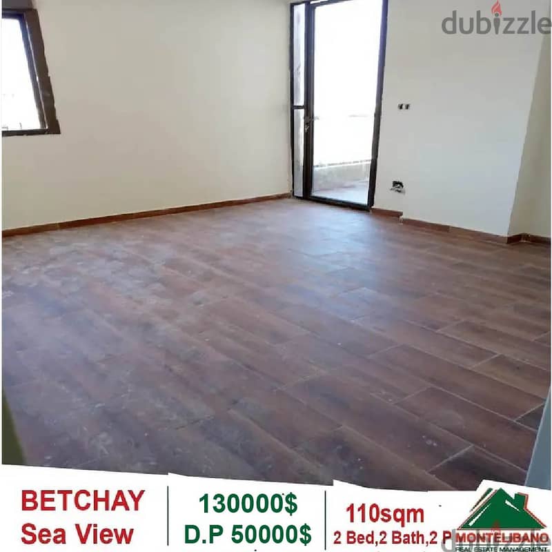 130000$!! Sea View Apartment for sale in Betchay Baabda 2