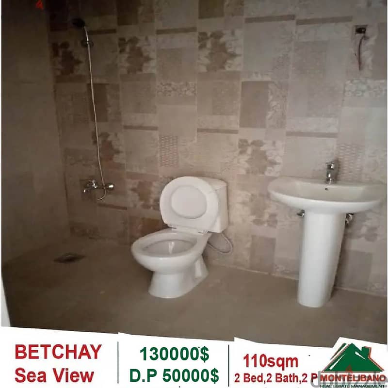 130000$!! Sea View Apartment for sale in Betchay Baabda 4