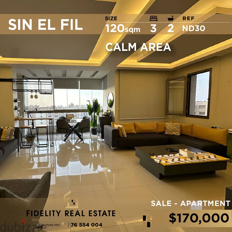 Apartment for sale in Sin el fil ND30  للبيع في سن الفيل 0