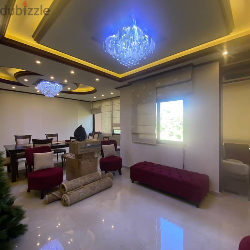 Fully decorated Apartment in Bsaba with mountain view | 140 Sqm 3