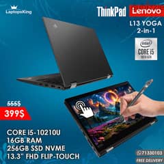 Lenovo Thinkpad L13 Yoga 2in1 Core i5-10210u Flip-Touch Laptop