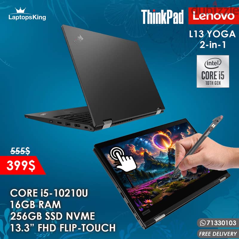 Lenovo Thinkpad L13 Yoga 2in1 Core i5-10210u Flip-Touch Laptop 0