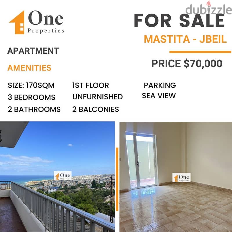 APARTMENT FOR SALE IN MASTITA (SEA VIEW) 0