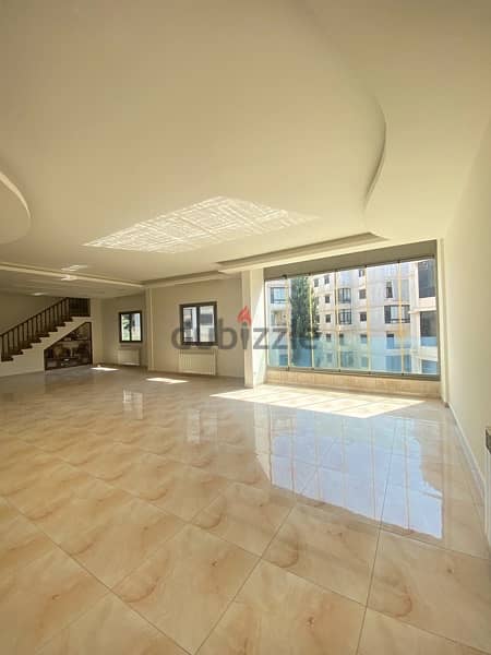 Semi Furnished duplex W/ Terrace  for rent in mazraat yachouh 0