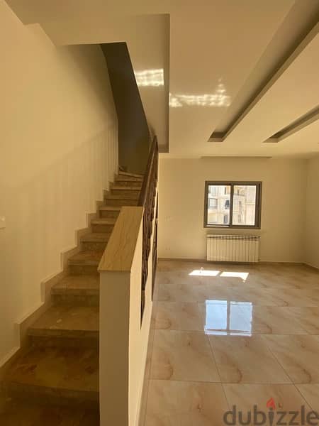 Semi Furnished duplex W/ Terrace  for rent in mazraat yachouh 3