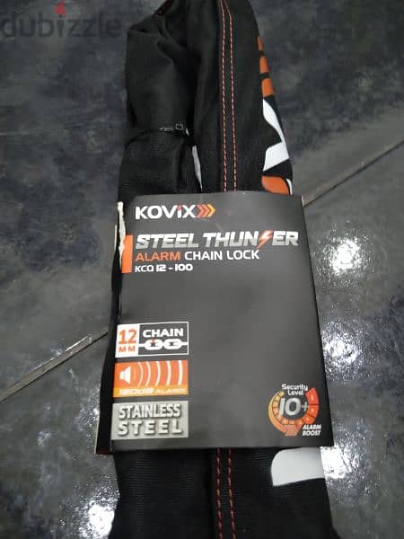 Kovix stainless steel alarm chain lock KCQ 12-100 5