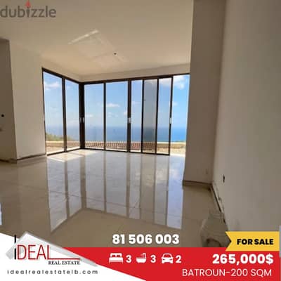 Apartment for sale in batroun 200 sqm REF#JCF3249