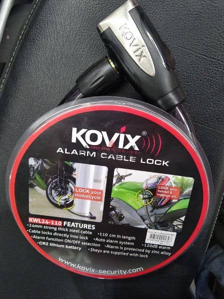 Kovix alarm cable lock CR2 lithium battery 0