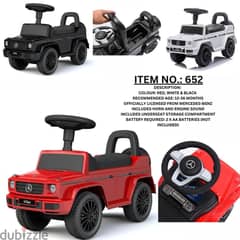 Car Kids Mercedes G-class Foot To Floor Ride-On with music 652 red gr 0