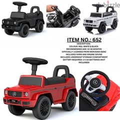 Car Kids Mercedes G-class Foot To Floor Ride-On with music 652 red 0