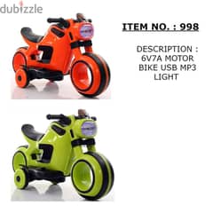 motorcycle Kids 998 orange original and new price